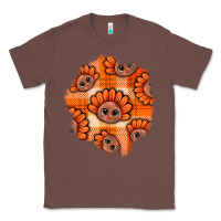 Chestnut Thanksgiving Turkey With Tartan Patch Classic Tee - BundleAndBundleShop