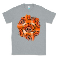 Heather Grey Thanksgiving Turkey With Tartan Patch Classic Tee - BundleAndBundleShop