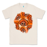 Natural Thanksgiving Turkey With Tartan Patch Classic Tee - BundleAndBundleShop