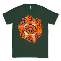 Sports Green Thanksgiving Turkey With Tartan Patch Classic Tee - BundleAndBundleShop