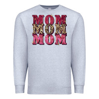 Heather Grey Mom mom mom Mother's Day Premium Sweatshirt - FaDigitalArtStudio