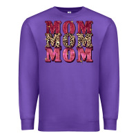 Purple Mom mom mom Mother's Day Premium Sweatshirt - FaDigitalArtStudio