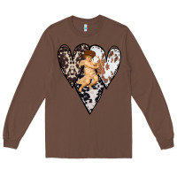 Chestnut Country Cupid Valentine Cowhide Heart Long Sleeve Tee - Bettercallsaul