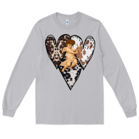 Moon Dust Country Cupid Valentine Cowhide Heart Long Sleeve Tee - Bettercallsaul