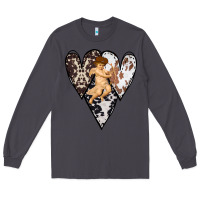 Smoke Country Cupid Valentine Cowhide Heart Long Sleeve Tee - Bettercallsaul