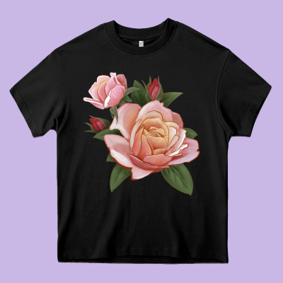 State Of Grace Rose Heavy Core Tee Designed By Lillyallendesigns