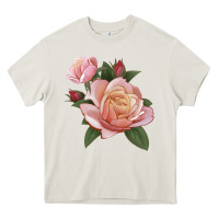 Cream State Of Grace Rose Heavy Core Tee - LillyAllenDesigns