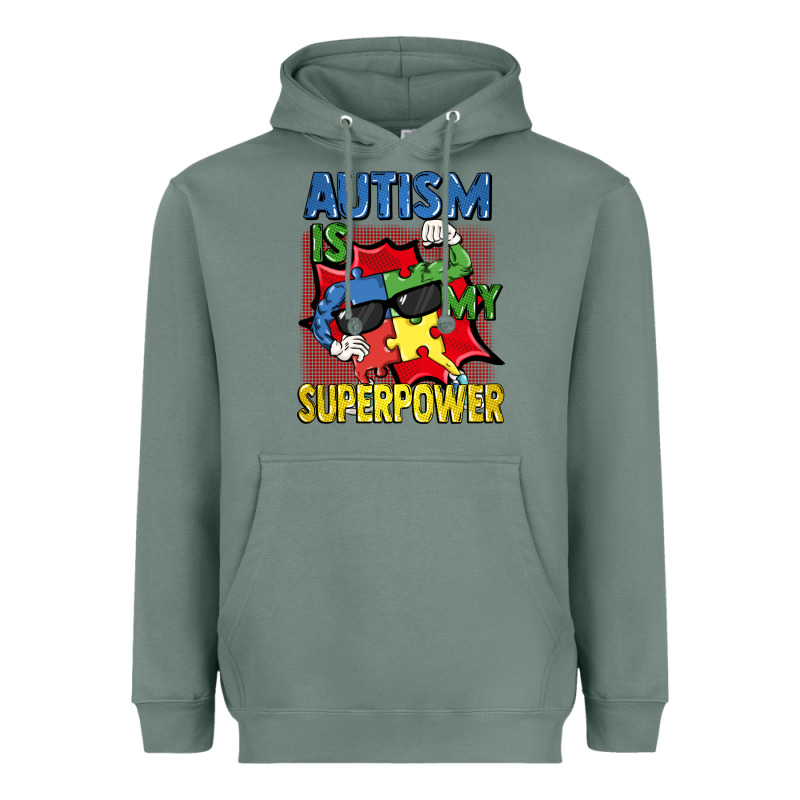 Autism Is My Superpower Autism Awareness Day Heavyweight Hoodie by FaDigitalArtStudio | Teevron