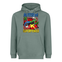 Sage Autism is my superpower Autism Awareness Day Heavyweight Hoodie - FaDigitalArtStudio