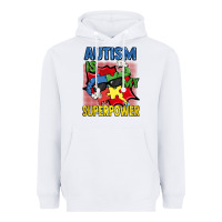 White Autism is my superpower Autism Awareness Day Heavyweight Hoodie - FaDigitalArtStudio