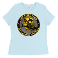 Baby Blue the first team 1st cavalry division Ladies Tee - Jasminsmagicworld