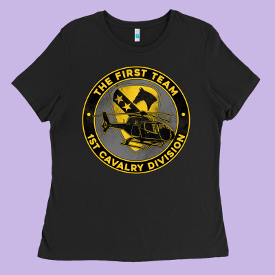 The First Team 1st Cavalry Division Ladies Tee Designed By Jasminsmagicworld