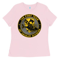 Bubblegum Pink the first team 1st cavalry division Ladies Tee - Jasminsmagicworld