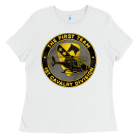 White the first team 1st cavalry division Ladies Tee - Jasminsmagicworld