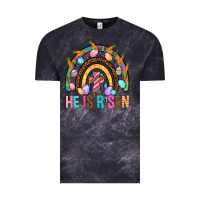 Cloud Black He Is Risen Rainbow Vintage Tee - BundleAndBundleShop