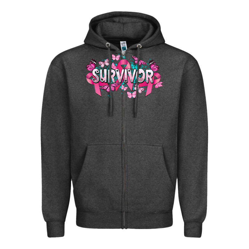 Cancer Survivor Cancer Awareness Zipper Hoodie by HowdyJamesFarm | Teevron