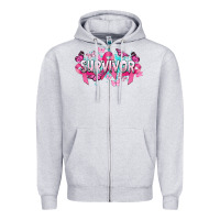 Heather Grey Cancer survivor Cancer Awareness Zipper Hoodie - HowdyJamesFarm