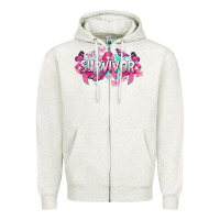 Oatmeal Heather Cancer survivor Cancer Awareness Zipper Hoodie - HowdyJamesFarm