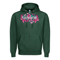 Sports Green Cancer survivor Cancer Awareness Zipper Hoodie - HowdyJamesFarm