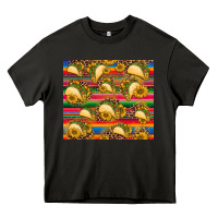 Asphalt tacos and sunflowers with serape leopard background Heavy Core Tee - BarkalooDesign