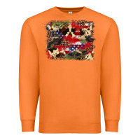 Carrot 4th of july american flagcowhide  leopard backgrou Premium Sweatshirt - FaDigitalArtStudio