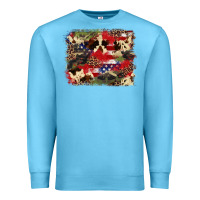 4th Of July American Flagcowhide  Leopard Backgrou Premium Sweatshirt | Teevron