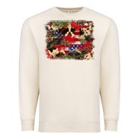 Sandshell 4th of july american flagcowhide  leopard backgrou Premium Sweatshirt - FaDigitalArtStudio