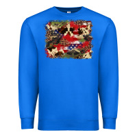 True Royal 4th of july american flagcowhide  leopard backgrou Premium Sweatshirt - FaDigitalArtStudio