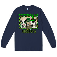 Navy St Patricks Day Heifer Long Sleeve Tee - Bettercallsaul