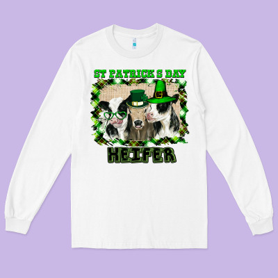 St Patricks Day Heifer Long Sleeve Tee Designed By Bettercallsaul