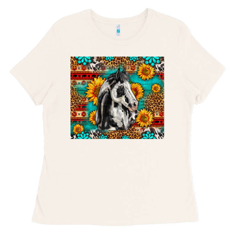 Aztec Sunflowers Horse Ladies Tee by LillyAllenDesigns | Teevron