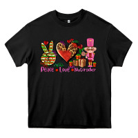 Black peace love nutcraker Heavy Core Tee - AdoDesignShop
