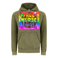 Vintage Olive Free Nurse Hugs LGBTQ+ Tumbler Vintage Hoodie - BundleAndBundleShop