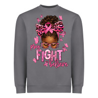 Storm pray fight believe breast cancer afro messy Heavyweight Sweatshirt - texasbilliewilder