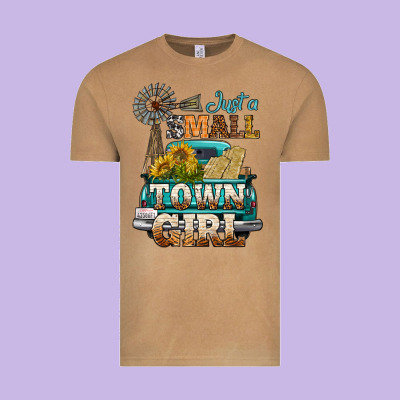 Just A Small Town Girl Windmill Vintage Tee Designed By Bundleandbundleshop
