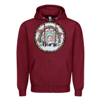 Burgundy nurse coaster Zipper Hoodie - CowGirlArtShop
