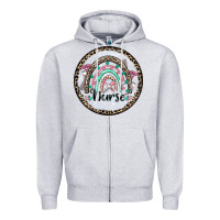 Heather Grey nurse coaster Zipper Hoodie - CowGirlArtShop