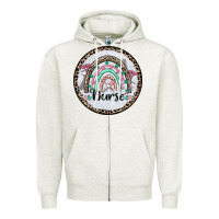 Oatmeal Heather nurse coaster Zipper Hoodie - CowGirlArtShop