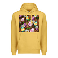 Antique Gold Easter rabbit eggs Premium Hoodie - OliviaCreatesArt
