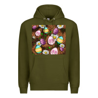 Army Green Easter rabbit eggs Premium Hoodie - OliviaCreatesArt