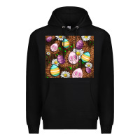 Black Easter rabbit eggs Premium Hoodie - OliviaCreatesArt