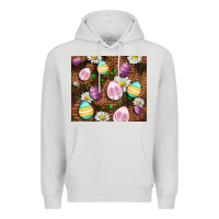 Dove Grey Easter rabbit eggs Premium Hoodie - OliviaCreatesArt