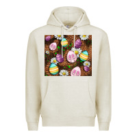 Oatmeal Heather Easter rabbit eggs Premium Hoodie - OliviaCreatesArt