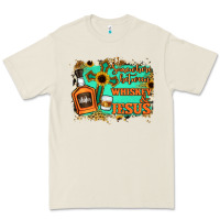Bone Somewhere Between Whiskey and Jesus Premium Tee - Jasminsmagicworld