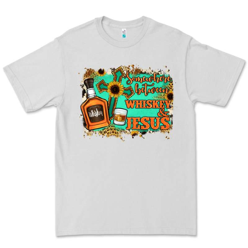 Somewhere Between Whiskey And Jesus Premium Tee by Jasminsmagicworld | Teevron