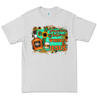 Dove Grey Somewhere Between Whiskey and Jesus Premium Tee - Jasminsmagicworld