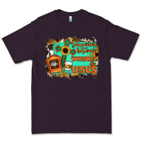 Plum Somewhere Between Whiskey and Jesus Premium Tee - Jasminsmagicworld