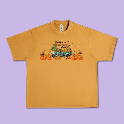 Grateful Thankful Blessed Urban Heavy Tee Designed By Jahusdesignshop