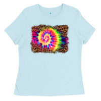 Baby Blue tie die background Ladies Tee - BarkalooDesign