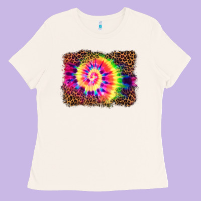 Tie Die Background Ladies Tee Designed By Barkaloodesign